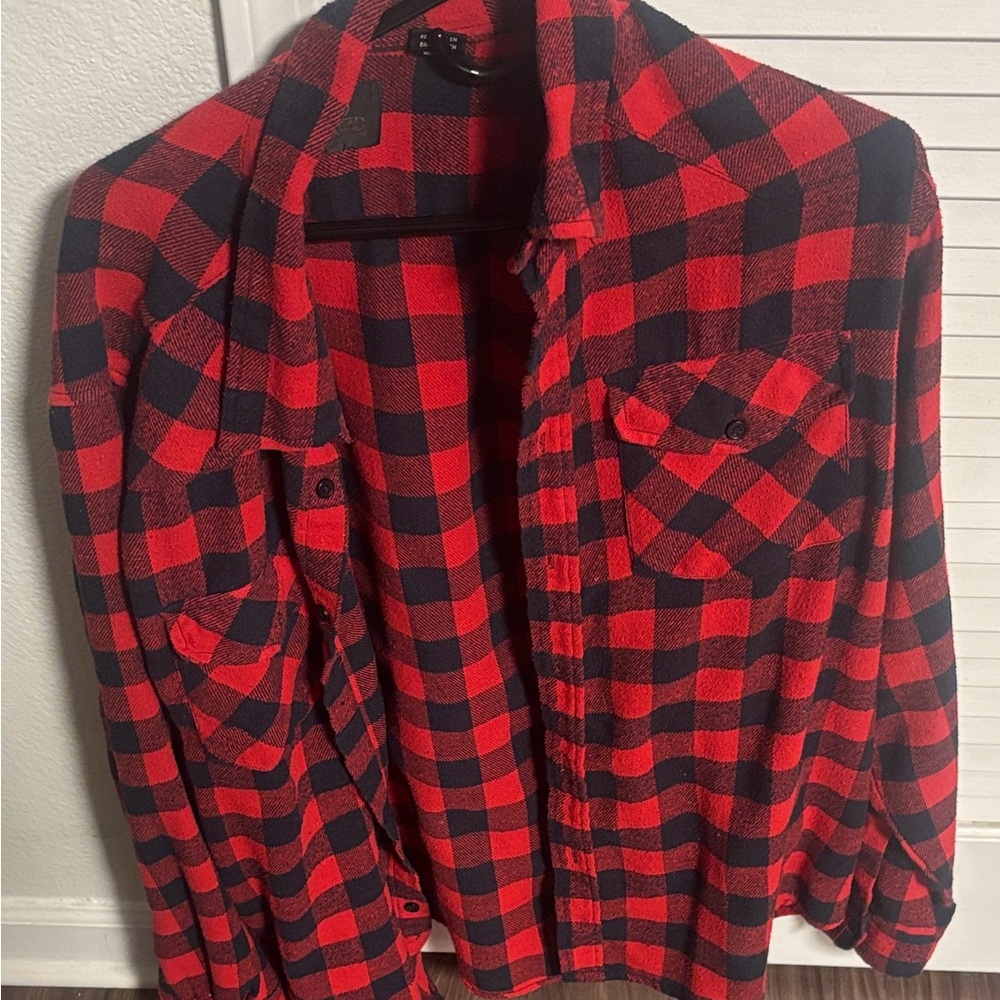 RedHead Men's Red and Black Checkered Shirt